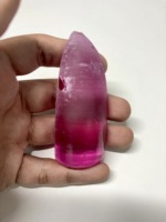 Laborgezüchteter rosa Saphir Rohstein, synthetischer Korund, Facettierqualität, Edelsteinschleifen, Lapidary, Flammenfusion, Boule