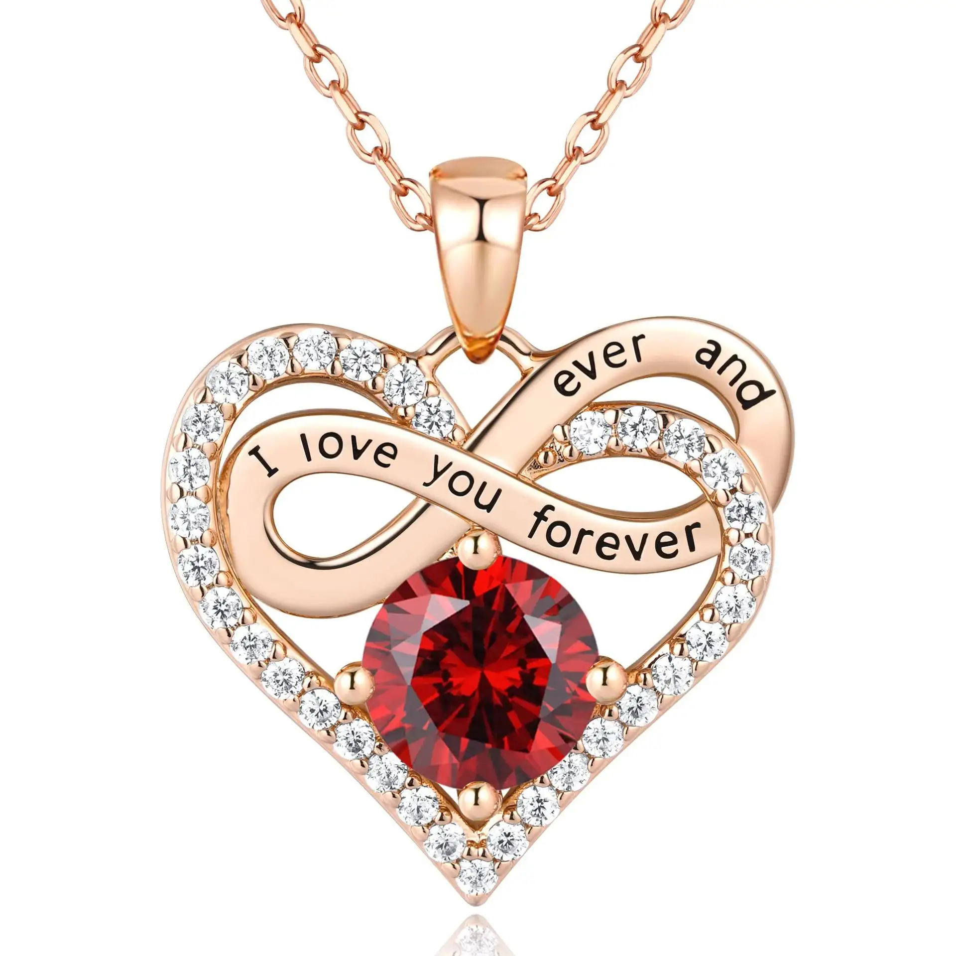 Хит продаж S925 стерлингового серебра в форме сердца бесконечное 8-символьное бриллиантовое ожерелье темпераментная Подвеска для ключиц ювелирные изделия