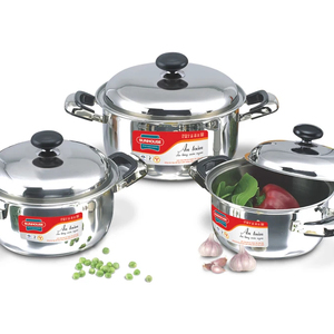 Batterie de cuisine en acier inoxydable Offre Spéciale 3 pièces ensemble de casseroles en acier inoxydable articles de cuisine de haute qualité - Product Image 1