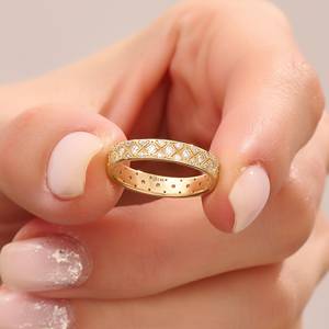 18k Gold Twisted Original Lab Grown <b>Thin</b> Cluster Diamond Engagement Wedding <b>Ring</b> Women Fancy Valentines Day Diamond Jewelry - Product Image 1