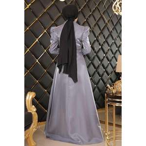 Vestido Maxi Bordado con Corsé Drapeado - Product Image 5