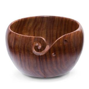 Fabricante de ensaladera de madera Diseñador de forma redonda Nuevo cuenco para servir Ensaladera de madera al por mayor con estilo clásico - Product Image 3