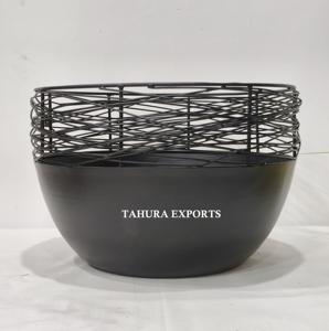 ตะกร้าผลไม้ตกแต่งแบบมีสายแนววินเทจใหม่ตะกร้าผลไม้แบบกลวงโปร่งขัดเงาสวยงามทันสมัย - Product Image 5