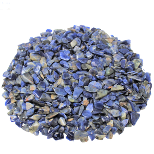 Pierre en vrac en cristal de sodalite poli Puces de pierres précieuses brutes de guérison naturelle Style Feng Shui Graviers d'amour dégringolés et galets Agate - Product Image 1