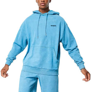 เสื้อฮู้ดดี้ผู้ชายแบบย้อมสีเอซิด ขายตรงจากโรงงาน ปี 2026 รับทำโลโก้ตามสั่ง เสื้อฮู้ดดี้ย้อมสีเอซิดสีพื้นสำหรับผู้ชาย - Product Image 3