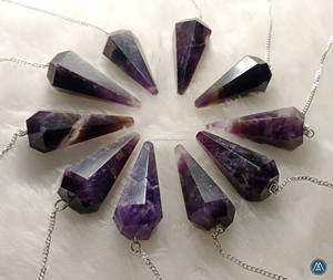 Último modelo 2026 MIEN AGATE Péndulo de Cuarzo Amatista de Calidad Premium, Tallado Portátil con Efecto de Sombra, para Terapia y Sanación Poderosa - Product Image 2