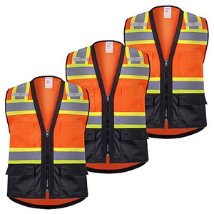Gilet de sécurité de construction avec logo personnalisé vêtements réfléchissants gilet de sécurité haute visibilité avec réflecteur de poche haute visibilité - Product Image 1