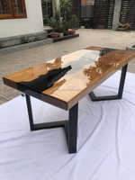 Table en bois époxy pour la maison, l'hôtel, design unique, table en époxy pour meubles, table en époxy de qualité supérieure