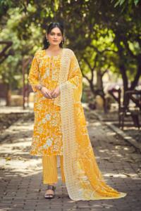 Maruti Moda Mujer Colección de verano Algodón puro Impreso Estilo indio paquistaní Casual Hasta la rodilla Regular Fit Top Bottom - Product Image 2