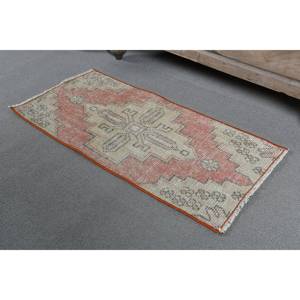 Alfombra de lana turca Vintage de 140x280 pies, alfombra Bohemia rústica roja y Beige con respaldo de látex, retales rectangulares grandes para pasillo de 10mm - Product Image 4