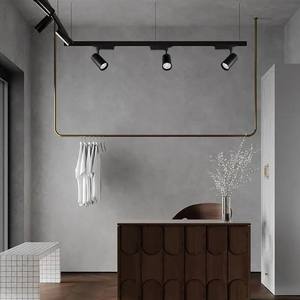 Spot LED moderne en aluminium blanc zoomable de 30W Éclairage intérieur réglable COB Éclairage Galerie Musée Rail d'éclairage LED Entrée 220V - Product Image 5