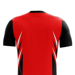 Uniforme de fútbol de ropa deportiva de servicio OME para hombres, Kit de uniforme de fútbol de equipo adulto de media manga con cuello redondo de Color rojo - Product Image 5