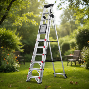 Telescopic Extension <b>Ladder</b> T100 Alu 11 Steps 150kg Capacity by HAILO - Product Image 3