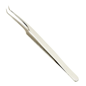 Pince à épiler à sourcils inclinée professionnelle en acier inoxydable Instrument de beauté personnalisé avec pointes pointues pour cils - Product Image 2