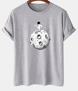 Prix d'usine OEM, t-shirts décontractés pour hommes en coton 100% tissé, personnalisables avec impression de logo - Product Image 1