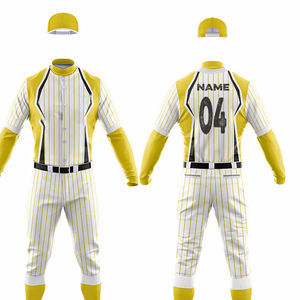 Chemise en jersey de baseball personnalisée OEM Uniforme de baseball en coton avec logo brodé par sublimation pour hommes, dernier design à bas prix - Product Image 4