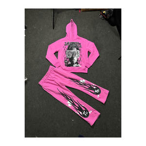 Conjunto de Sudadera con Capucha y Pantalones Deportivos de Estilo Urbano Personalizados OEM, Lavado Ácido, Estampado en Serigrafía - Product Image 1