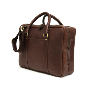 Sac à dos pour ordinateur portable en cuir véritable et polyester souple pour hommes d'affaires, résistant à l'eau, avec bandoulière portable - Product Image 4