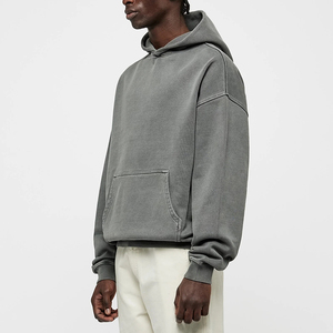 Vente en gros personnalisée Sweats à capuche sans ficelle en coton vintage épais style de rue pour hommes de haute qualité - Product Image 2