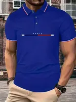 Polo à motif d'été pour hommes, polo décontracté pour hommes.