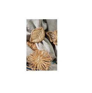 Wholesale <b>Cheap</b> Price Table Decor Rhinestone Bling Napkin <b>Ring</b> Rattan Napkin Buckle <b>Ring</b> for Place Setting Serviette - Product Image 1