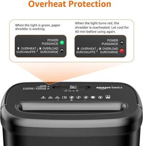 Déchiqueteuse de papier et de cartes de crédit haute sécurité à coupe croisée, 8 feuilles, avec sécurité P-4, arrêt automatique - Product Image 4