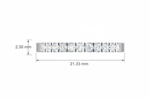 Bague à griffes partagées éternelle en or 14 carats et diamants naturels pour femmes - Product Image 2