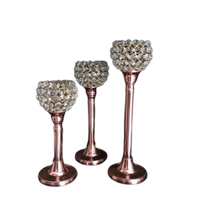 Bougeoir en boule de cristal plaqué argent pour décorations de table Bougeoir fait main nouveauté pour décoration de mariage - Product Image 2