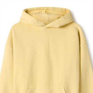 Sudaderas con Capucha para Hombre, Color Beige Liso, 100% Algodón, Manga Larga, Ropa de Invierno, Corte Holgado, Unisex, Gran Venta - Product Image 5