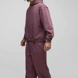 ชุดวอร์มผ้าคอตตอนสำหรับวิ่งชุดวอร์ม2ชิ้นมีฮู้ดโอเวอร์ไซส์ - Product Image 5