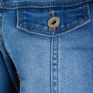 Vente en gros de vestes en jean de qualité pour femmes, veste en jean à manches longues de style nouveau, veste en jean à impression de logo personnalisé acceptée OEM - Product Image 5