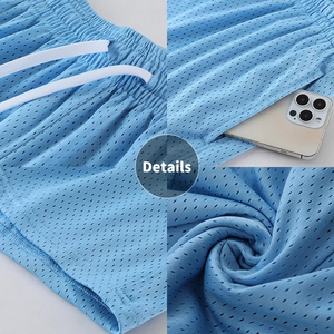 Men's New Fashion Summer Basic Training <b>Shorts</b> <b>5</b> <b>Inches</b> <b>Inseam</b> Custom Sublimation Basketball Mesh Casual Style Solid Pattern - Product Image 5