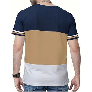 Wholesale Custom logo 210gsm Combed 100%Cotton <b>Short</b> <b>Sleeve</b> Men's Solid Color Simple Blank Casual T-<b>shirt</b> - Product Image 3