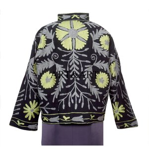 Chaqueta Boho de Alta Calidad para Mujer, Estilo Vintage, Bordado Suzani, Acolchada, 100% Algodón, Ecológica, Hecha a Mano, Tradicional, Precio Razonable - Product Image 5