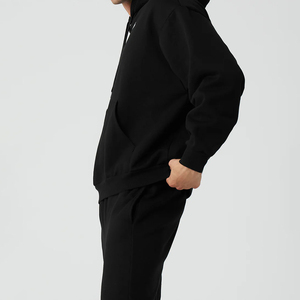 Men's Heavyweight Cotton Pullover Hoodie with Puff Printing Logo Streetwear <b>Drop</b> Shoulder Design for Winter - Product Image 3