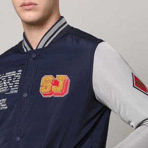 Chaqueta Bomber de Lona para Hombre, Color Liso, Tallas y Colores Personalizables, Diseño Elegante, Cuello Alto, Ropa Casual - Product Image 5