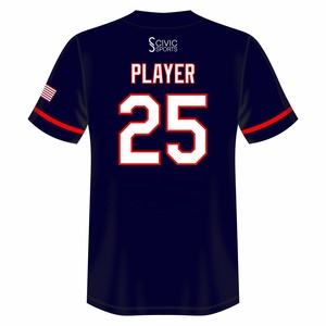 Sublimación personalizada Uniformes de béisbol de manga corta para hombres Conjuntos de camisetas Logotipo del equipo de softbol - Product Image 6
