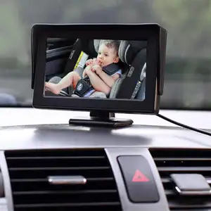 Cámara de coche de bebé ajustable inastillable para niños para coche HD 1080P con pantalla Cámara de bebé inalámbrica infantil