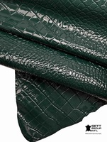 Cuir véritable organique gaufré effet crocodile en peau de chèvre, pour chaussures, ceintures, canapés, meubles, doublures et parapluies