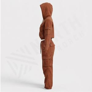 Unique Style High Quality Acid Wash Tracksuits For Women Wholesale <b>Drop</b> Shoulder Lightweight Ladies Two Piece Set Gym Activewear - Product Image 3