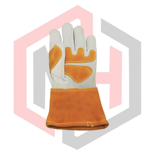Guantes de Soldadura de Cuero Reforzado Resistentes al Calor Extremo, Resistentes, Industriales, Cosidos con Hilo, de Seguridad, para Bomberos, 16 Pulgadas, 7 oz - Product Image 2
