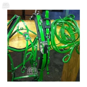 Harnais de conduite de cheval en cuir véritable personnalisé en gros équipement de course d'équitation durable - Product Image 5