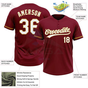 Maillot de baseball en polyester de haute qualité, respirant, vêtements de sport pour hommes et femmes, uniformes d'équipe légers pour l'entraînement - Product Image 6