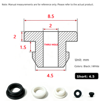 EN STOCK |   Anneau d'étanchéité en caoutchouc EPDM personnalisé en forme de T pour protection de sortie de câble, manchon de protection de fil noir