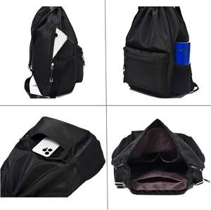 Mochila Deportiva con Cordón y Logotipo Personalizado, Bolsa de Compras Promocional de Lona y Poliéster de Fábrica, Bolsa Deportiva de Gran Capacidad - Product Image 5