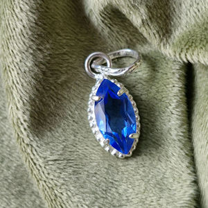 จี้แทนซาไนต์925เงินสเตอร์ลิงชุบเครื่องประดับแฮนด์เมดของขวัญสำหรับผู้หญิง - Product Image 1