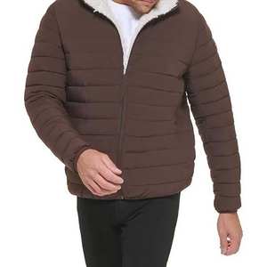 High Street High Quality Winter Outdoor Puffer <b>Jacket</b> Stand Collar Bubble Coats Argyle Pattern Plain Zipper Warm Winter <b>Jackets</b> - Product Image 2