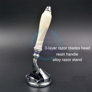Rasoir exfoliant pour la peau, rasoir de beauté avec 3 lames tranchantes pour homme et support de rasoir, soin du visage, élimination des poils et de la barbe - Product Image 6