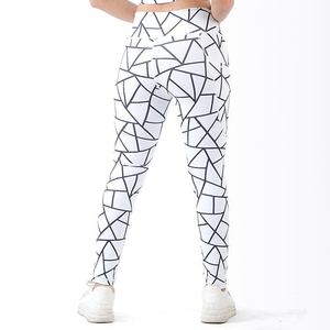 Mallas deportivas de alta calidad para mujer, pantalones de cintura media con patrón sólido y logotipo personalizado para adultos - Product Image 4