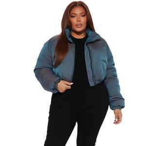 2023 femmes Hip Hop Style doudoune imperméable laine tissu fourrure décoration manches longues Polyester doublure coton remplissage - Product Image 1